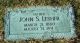 John S Lesher Grave Stone
